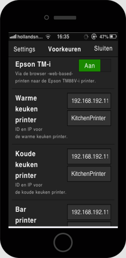 web-based printen binnen web-based kassasysteem
